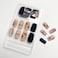 TOGZOM Halloween Press on Nails Short Square Fake Nails Black Spider Web Mummy Designs Acrylic Nails Matte Nails Press ons Full Cover Glue on Nails for Women Girls 24Pcs
