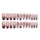 Hkanlre 3D Press on Nails Medium Fake Coffin Nails Tips Full Cover Luxury False Nails for Women and Girls 24PCS