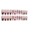Hkanlre 3D Press on Nails Medium Fake Coffin Nails Tips Full Cover Luxury False Nails for Women and Girls 24PCS