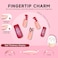 HOSAILY Summer Flower Press on Nails for Women Long Square Hot Pink Ombre 3D Tropical Floral Rhinestone Spring Beach Fake False Nails 24Pcs Glossy Full Cover Stick on Gradient Nails