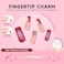 HOSAILY Summer Flower Press on Nails for Women Long Square Hot Pink Ombre 3D Tropical Floral Rhinestone Spring Beach Fake False Nails 24Pcs Glossy Full Cover Stick on Gradient Nails