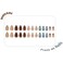 IMRAIN Press on Nails Medium Almond Fake Nails Brown Leopard Print Blue Ombre False Nails Glossy Full Cover French Tip Glue Stick on Nails Artificial Finger Manicure for Women Girls