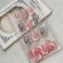 Jremg White French Tip Press on Nails Short Square Fake Nails with Rhinestone Design Glitter Fully Cover False Nails Glossy Handmade Glue on Nails Reusable Artificial Stick on Nails for Women 24Pcs