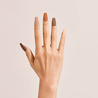 KISS Goldfinger Full Cover Nails Press on Nails Gel Glam Design Nails Long Length