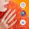 KISS imPRESS Halloween Press On Nails Party Startled Purple Medium Coffin Matte Finish No Glue GlowInTheDark Includes Prep Pad Mini Nail File Manicure Stick 30 Fake Nails