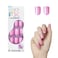 imPRESS Kiss Impress No Glue Mani Press On Nails Color FX Late Night Pink Short Size Squoval Shape Includes 30 Nails Prep Pad Instructions Sheet 1 Manicure Stick 1 Mini File
