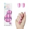 imPRESS Kiss Impress No Glue Mani Press On Nails Color FX Late Night Pink Short Size Squoval Shape Includes 30 Nails Prep Pad Instructions Sheet 1 Manicure Stick 1 Mini File