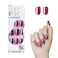 imPRESS Kiss Impress No Glue Mani Press On Nails Color FX This City Red Short Size Squoval Shape Includes 30 Nails Prep Pad Instructions Sheet 1 Manicure Stick 1 Mini File