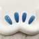 KKUUOO Blue Press on Nails Almond Fake Nails Gradient Acrylic Nails with Glitter Full Cover False Nails Glossy Stick on Nails Reusable Artificial Nails Jelly Press on Nails for Women Girls 24 Pieces