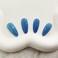 KKUUOO Blue Press on Nails Almond Fake Nails Gradient Acrylic Nails with Glitter Full Cover False Nails Glossy Stick on Nails Reusable Artificial Nails Jelly Press on Nails for Women Girls 24 Pieces