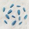KKUUOO Blue Press on Nails Almond Fake Nails Gradient Acrylic Nails with Glitter Full Cover False Nails Glossy Stick on Nails Reusable Artificial Nails Jelly Press on Nails for Women Girls 24 Pieces