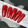 KKUUOO Wine Red Press on Nails Medium Coffin Fake Nails Gradient Design False Nails Shiny Acrylic Nails Full Cover Stick on Nails for Women Manicure 24 Pieces