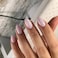 KQueenest Pastel Light Pink Press on Nails Short Oval Glossy Soft Gel Fake Nails Press on Extra Short Almond Fake Nails with UV Cover Thick Acrylic Glue on Nails for Wome Wedding Everyday 4 Pcs