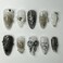 LBPEPAMZ Black Press on Nails Medium Almond Fake Nails with 3D Alloy Bow Pearl Designs Black Gradient Full Cover False Nail Water Drops Silver Star Glossy Acrylic Nails Stick on Nail for Women 24Pcs