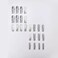 CTTHNBD Long Press on Nails Square Silver French Tip Fake Nails with Heart Design Rhinestone Elegant Full Cover Stick on False Nails for Women 24 Pcs
