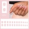 LRKNNO White French Tip Nails Press On Short Square Artificial GelAcrylic Glue 24pcs Full Cover Stick Ons for Wedding Manicure