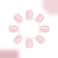 LRKNNO White French Tip Nails Press On Short Square Artificial GelAcrylic Glue 24pcs Full Cover Stick Ons for Wedding Manicure
