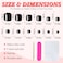 LuckForever 168pc Press on Toenails Women Fake Toe Nails with Glue Tabs Black Fake Toenails Press on Nails Short Square Acrylic Toe Nail Tips False Toenails Feet Artificial Toe Nails Press ons