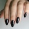 modelones Black Short Press on Nails Oval Fake Nails Kit Press Ons with Nail Glue Adhesive Tabs Nail File Prep Pad Manicure Stick 32Pcs 16 Sizes Women Girl Gift