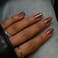 modelones Modelones Brown Press on Nails Almond Short Chrome Fake Nails Reusable Nail Kit with Nail Glue Adhesive Tabs Mini Nail File Nails Press Ons 32Pcs 16Sizes