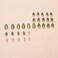 OHWODA Almond Press on Nails Green Ombre Fake Nails with Gold Star Sun Designs Medium Length Artificial Nails Gradient Celestial Sparkles Stick on Nails for Women Girls 24Pcs