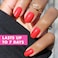 Olive &amp; Olive June Classic Super Stick Mani Summer Press On Nails No Glue Needed 32 Tab Nails 16 Sizes NonToxic Tabs Easy OnOff NonDamaging 7Day Wear Short Round Lollipop Cherry Red