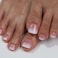 Anyos Press on Toenails for Women in 15 Sizes30 Pcs FitsFrench Square Acrylic Toe Nails Tips Press Ons Short Glossy Fake Toenails With Glue Pink White Ombre 2