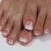 Anyos Press on Toenails for Women in 15 Sizes30 Pcs FitsFrench Square Acrylic Toe Nails Tips Press Ons Short Glossy Fake Toenails With Glue Pink White Ombre 2