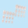 QQPPOLIU 24pcs Short Presson Nails Square False Nails with Geometric Design Glitter Gradient Artificial Nails