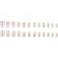 QQPPOLIU 24pcs Short Presson Nails Square False Nails with Geometric Design Glitter Gradient Artificial Nails