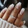 QQPPOLIU 24pcs Short Presson Nails Square False Nails with Geometric Design Glitter Gradient Artificial Nails