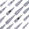 QQPPOLIU Extra Long Press On Nails with Designs Fake Nails XL Long Nails Grey Acylic Nails for Women and Girls