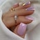 RIICFDD Press on Nails Short Square Fake Nails Light Purple False Nails with Glitter Designs Spring Summer Glossy Artificial Acrylic Nail for Women Girls 24Pcs