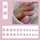 RIICFDD Press on Nails Short Square Fake Nails Light Purple False Nails with Glitter Designs Spring Summer Glossy Artificial Acrylic Nail for Women Girls 24Pcs