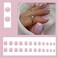 RIICFDD Press on Nails Short Square Fake Nails Light Purple False Nails with Glitter Designs Spring Summer Glossy Artificial Acrylic Nail for Women Girls 24Pcs