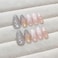 RUOKEXIN Almond Press on Nails Medium Fake Nails Blue White French Tip False Nails with 3D Shell Star Designs White Ombre Nail Press ons Glossy Stick on Nail for Women 24Pcs