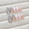 RUOKEXIN Almond Press on Nails Medium Fake Nails Blue White French Tip False Nails with 3D Shell Star Designs White Ombre Nail Press ons Glossy Stick on Nail for Women 24Pcs