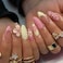 RUOKEXIN Almond Style 0236 24pcs Glossy Art Deco PressOn False Nails with 3D Flower Designs Medium Glue on Nails Cute Stick on Nails for Women