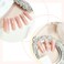 RUOKEXIN Long Press on Nails Square Fake Nails Nude False Nails with Silver Lines Designs Square Nail Press ons Long Glue on Nails Sparkly Artificial Nails Cute Stick on Nails for Women 24Pcs