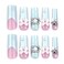 RUOKEXIN Long Square Presson French Tip False Nails with 3D Flower Bow Heart Designs Sparkly Artificial Glueon Nails Cute Stickon 24pcs