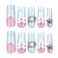 RUOKEXIN Long Square Presson French Tip False Nails with 3D Flower Bow Heart Designs Sparkly Artificial Glueon Nails Cute Stickon 24pcs