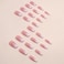 RUPOFUZA Long Press on Nails Coffin Fake Nails with Pink White Ombre A Little Bit of Glitter Designs Acrylic Nails Press ons Artificial False Stick on Nails for Women 30Pcs
