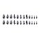 SEENEEY Almond Press On Nails 24pcs Purple Black Artificial Nails with Designs Full Cover Nail Glossy Finish Acrylic Material Full Well Tips False Nails