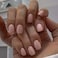 CTTHNBD Short Press on Nails Square Pink Fake Nails wtih Solid Color Design Cute Acrylic Full Cover Stick on Press ons for Women 24 Pcs