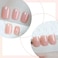 CTTHNBD Short Press on Nails Square Pink Fake Nails wtih Solid Color Design Cute Acrylic Full Cover Stick on Press ons for Women 24 Pcs