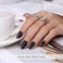 ShangMeng Soft Gel Black Press on Nails Almond SHANGMENG Short Nails with Glossy French Tips in a Matte Finish Stick on Nails with Glue in 16 Sizes 32 Reusable Fake Nails for Women Matte Black