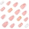Lukmexor Spring French Press On Nails Medium Square White Fake Nails 3D Pink Flower Nail Press Ons With Gold Pearl Design Gold Nail Tip False Nails Summer Stick On Nails Full Cover Glue On Nail For Wo