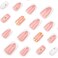 CTTHNBD Square Press on Nails Medium White French Tip Fake Nails with 3D Flower Wave Design Elegant Full Cover Stick on False Nails for Women 24 Pcs