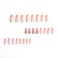 SWEKKE Press On Nails Medium Coffin French Tip Orange Gradient Full Cover With Designs Glitter Glossy Glue On Acrylic Artificial for Women Girls 24Pcs