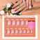 Teenitor 24Pack Short Press On Nails 576Pcs Short Square Press On Nails Matte Glossy Glitter French Nails 12 Sizes Fake Nails With Glue